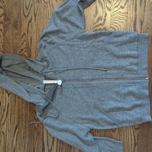 Lululemon 100% merino gray 5/8 3/4 sleeve Om On hoodie